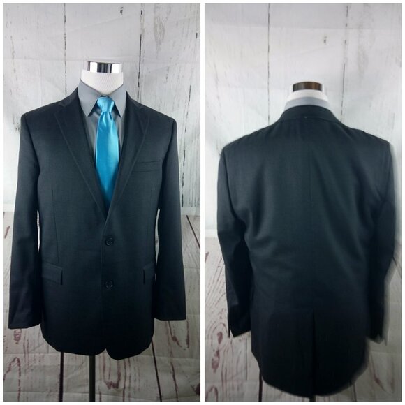 Brooks Brothers 1818 Regent Fit Estrato Italy 42L Charcoal 2pc Suit 31x3… - Picture 6 of 16